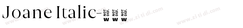 Joane Italic字体转换